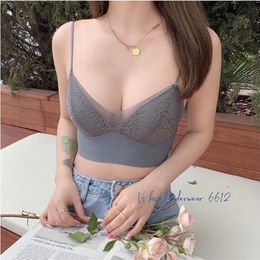 Camisoles & Tanks VS Lace Little Underwear Queen Vest Big U Anti-glare Gathering No Steel Ring Sporty Beautiful Back Latex Bra242V