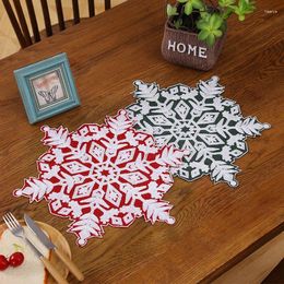 Table Mats Selling Embroidered Snowflake Insulation Coasters Christmas Birthday Parties Wedding Decorations