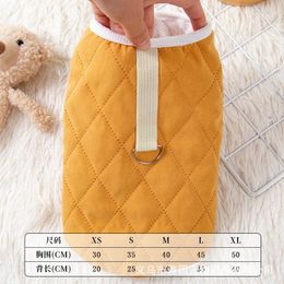 Dog Apparel Clothing Autumn Winter Pet Thickened Warm Teddy Bomei Small And Cat Style Can Be Pulled Vest