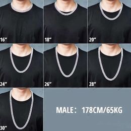 T GG 10K Gold Moissanite Miami Chain Necklace Hip Hop Style Real 14K 18K Solid Gold Moissanite Cuban Link Chain Fine Jewelry For Men