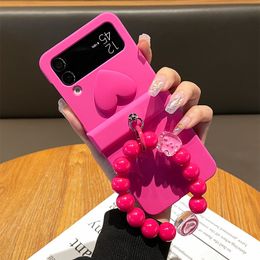 For Samsung Galaxy Z Flip 5 4 3 Anti-Drop Folding Mobile Phone Case Skin Feeling Hard PC Shockproof Phone Cover