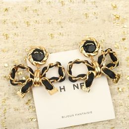 701832 Europe Designer Black Colour Bow Flower Earrings Luxury Jewellery Gift Earrings for Women Earrings Fashion Top Quality Famous BrandEarrings Drop Earrings