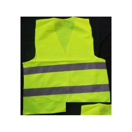 Reflective Safety Supply Wholesale High Visibility Vest Coat Sanitation Traffic Warning Clothing Waistcoat Add Fast Drop Delivery Of Dhjqv