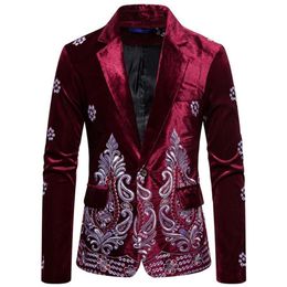 Men's Suits & Blazers Retro Slim Fit Men Jacket For Wedding Groom Black Satin Peaked Lapel Male Blazer One Button Velvet Suit2386