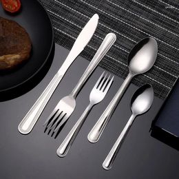 Dinnerware Sets Wholesale Creative Beads Stainless Steel Knife Fork Spoon 5-Piece Set For Home Use El Steak Western Tabl