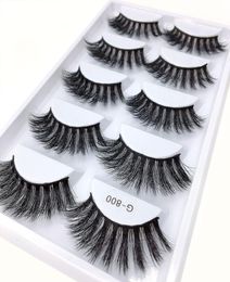 G800 Mink Eyelashes 3D Natural Long Thick Big False Lashes HandMade G801 G802 G803 G804 G805 G8062018374