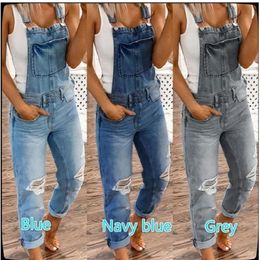 Jeans overalls women Womens Jumpsuits Rompers black plus size overalls for woman fashion denim design girls long pant male club De243s