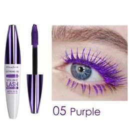 Mascara 5D Silk Fibre Lash Colour Waterproof Rimel Lashes 3D Eyelash Extension Eye Thick Lengthening Cosmeti M4I8 231027