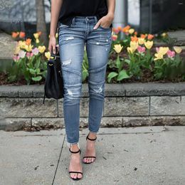 Women's Jeans Womens Casual High Waist Ripped Super Comfy Classic Slim Denim