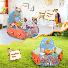 Baby Rail Children Ball Pool Tent Portable Foldable Ball Pit Play Tent with Basket Outdoor Indoor Sports Educational Toy Holiday GiftsL231027