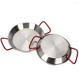 Pans Stainless Steel Paella Pan Non Stick Kitchen Pot Frying Cheese Baked Pasta Dish Fried Chicken Grill Cookware