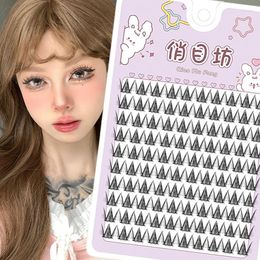 False Eyelashes 10 Rows Eyelash With Large Capacity Extensions Individual Self-grating Lashes Extension Cotton Bonded Cluster Makeup Set