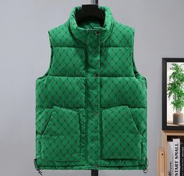 B2068 letter plaid designer mens vest zipper puffer vest bodywarmer down cotton mens gilet sleeveless winter jacket coat