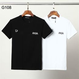 DSQ PHANTOM TURTLE Mens Designer T shirt Italian Milan Fashion Logo Print T-shirt Summer Black White T-shirt Hip Hop Streetwear 10237b