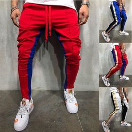 ZOGAA Men's Sweatpants Side Stripe Hip Hop Track Pants Street Wear Skinny Joggers Drawstring Elastic Waist Male Casual Trouse326o