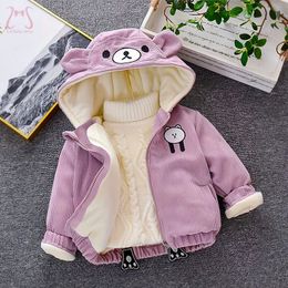 Down Coat Winter Thick Children's Clothing For Boy Bear Fleece Jacket Girls Unisex 04 Years Old Baby Clothes Born 231026