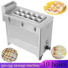 Commercial Food Egg Sausage Grilling Machine Gas Egg Roll Making Maker Kitchen Appliance