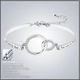 Link Bracelets Sister Personalized Birthday Bracelet For Friend Women Gift Anniversary Thanksgiving Christmas