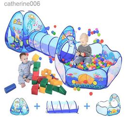 Baby Rail Kids Tent Ball Pool Balls Portable Baby Playground Playpen Children Large Pit with Tunnel Baby Park Camping Pool Room Decor GiftL231027