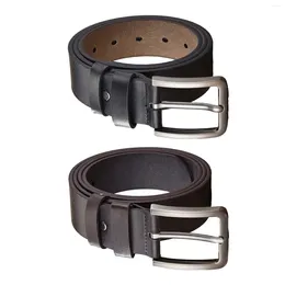 Belts Men Belt PU Leather Pin Buckle 47inch Long Adjustable Casual Waistband Waist Strap For Work Wedding Uniform Jeans Trousers