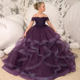 Girl Dresses Tulle Princess Celebration Prom Sparkly Girls Birthday Party Kids Ball Gown