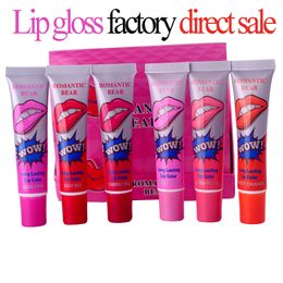 Lip Gloss Lipstick Peel-off Lasts For 24h No Stain Marine Collagen Lipstick Balm Plant Lip Gloss Romantic Bear Makeup Moisturising