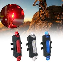 Bike Lights Bicycle tail light LED bicycle tail light USB charging mountain bike light waterproof bicycle accessories 231027