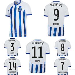 2023-24 Club Team BSC Hertha Berlin Soccer Jerseys 11 Fabian Reese 25 Haris Tabakovic 12 Tjark Ernst 9 Smail Prevljak 6 Michal Karbownik Football Shirt Kits Uniform