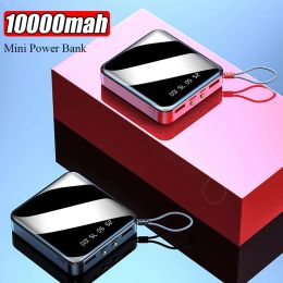 Portable Power Bank 10000mAh Mini Powerbank With LED Light Fast Charging External Battery Pack Poverbank For iPhone 12 13 Huawei