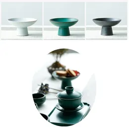 Dinnerware Sets Soup Bowl Snack Dish Plate Japanese-style Ceramic Dishes High Stand Cookie Plates Tableware