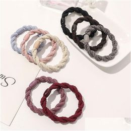 Hair Accessories Women Elastic Rubber Bands High Quality Girls Ring Rope Scrunchies Solid Color Ponytail Ties Gum Drop Delivery Produc Dhnig