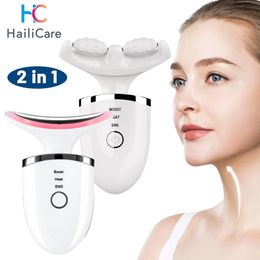 Face Care Devices Neck Beauty Device 3 Colours LED Pon Therapy Skin Tighten Reduce Double Chin Anti Wrinkle Remove Tools 231027