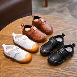 Sneakers Baby Shoes for Boys Girls Fashion Leather Casual Shoes Soft Sole Comfortable Toddler Kids Sneakers for Children Flats 231026