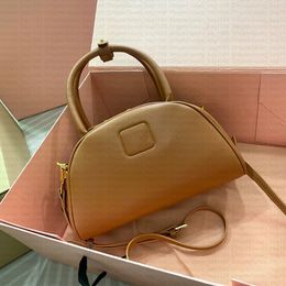 2023 New Dumpling Bag Genuine Leather Metal Letter Women Crossbody Bag Zipper Opening Luxury Designer Bag