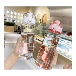 Water Bottles 780Ml/600Ml Sports Portable Bottle Plastic Cup Tea Philtre Drinking Teacup Coffee Mugs Outdoor Cam Kitchen Tools Drop D Dhupa