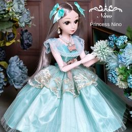 Dolls 60 Cm Cute Cartoon Hildren Long Hair Handmade DIY Moving Doll Dress Up Play House Toys Fashion Christmas Gift 231026