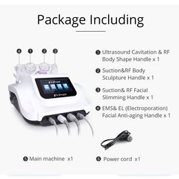 S Shape 40K Cavitation 4 in 1 Vacuum Suction Body Slimming Cellulite Removal Machine Sculptor Body Massager