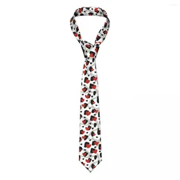 Bow Ties Valentines Love Heart Pattern Necktie Men Casual Polyester 8 Cm Wide Neck For Accessories Wedding Party