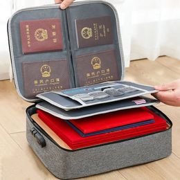 Filing Supplies Document Organiser Briefcase A4 Folder Holder Men's Women's Bag Cover Purse Passport Home Safe Functional File Storage Case 231026