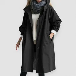 Women's Trench Coats Japanese Harujuku Coat Women Long Loose Hooded Outwear Parkas Windbreaker Winter Jackets For 2023