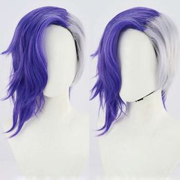 Catsuit Costumes Anime Page One Cosplay 45cm Short Synthetic Heat Resistant Hair Halloween Party Wigs + Wig Cap