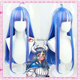 Catsuit Costumes Anime Ulti Cosplay Blue Pink Mixed Long Straight Heat Resistant Synthetic Hair Halloween Carnival Party Wigs + Free Wig Cap