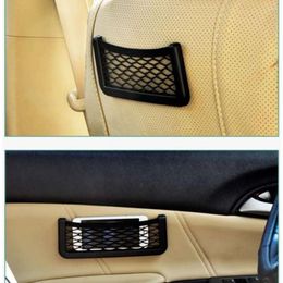 Car Organiser 4pcs Plastic Easy To Instal Storage Net Bags Wide Application Simple Style Special 3 M Adhesive