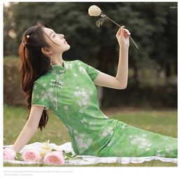 Ethnic Clothing Improved Cheongsam Dress 2023 Spring And Summer Young Chinese Daily Girl Long Style