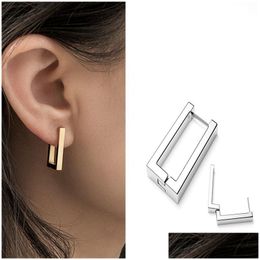 Hoop & Huggie Fashion Minimalist Square Hoop Earring For Women Girls Ear Hie Rec Hoops Dangle Trendy Jewellery Drop Delivery Je Dhgarden Ottve