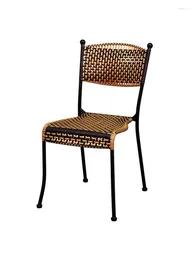 Camp Furniture Single Chair Rattan Home Outdoor Balcony Patio Table And Chairs Casual Small Backrest