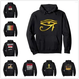 Men's Hoodies Egyptian Eye Of Horus Ankh Egypt Pullover Hoodie Men Women Unisex Cotton Man Hip Hop Style Sweatshirt