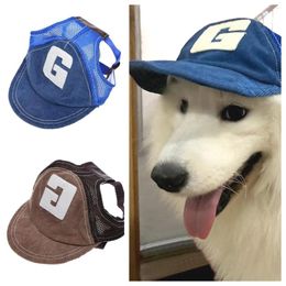 Dog Apparel Pet Baseball Mesh Cap For Dogs Outdoor Sports Summer Hat Sun Protection Visor Adjustable Cat Caps Travel