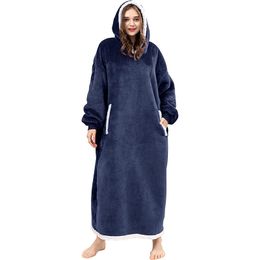 Oversized Hoodies Sweatshirt Winter Hoodies Fleece Giant Wearable pajamas throw Blanket With Sleeves Pullover Oversize Women Hoody Sweatshirts