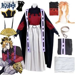 Anime Costumes Anime Demon Slayer Cosplay Douma Cosplay Come Wig Fan Kimetsu No Yaiba Outfit Halloween Douma Cosplay Kimono for Men Women L231027